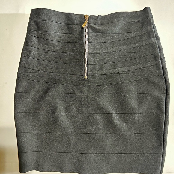 Windsor Black Ribbed Mini Pencil Skirt Size M Banded Grunge Goth Whimsigoth - Picture 2 of 5